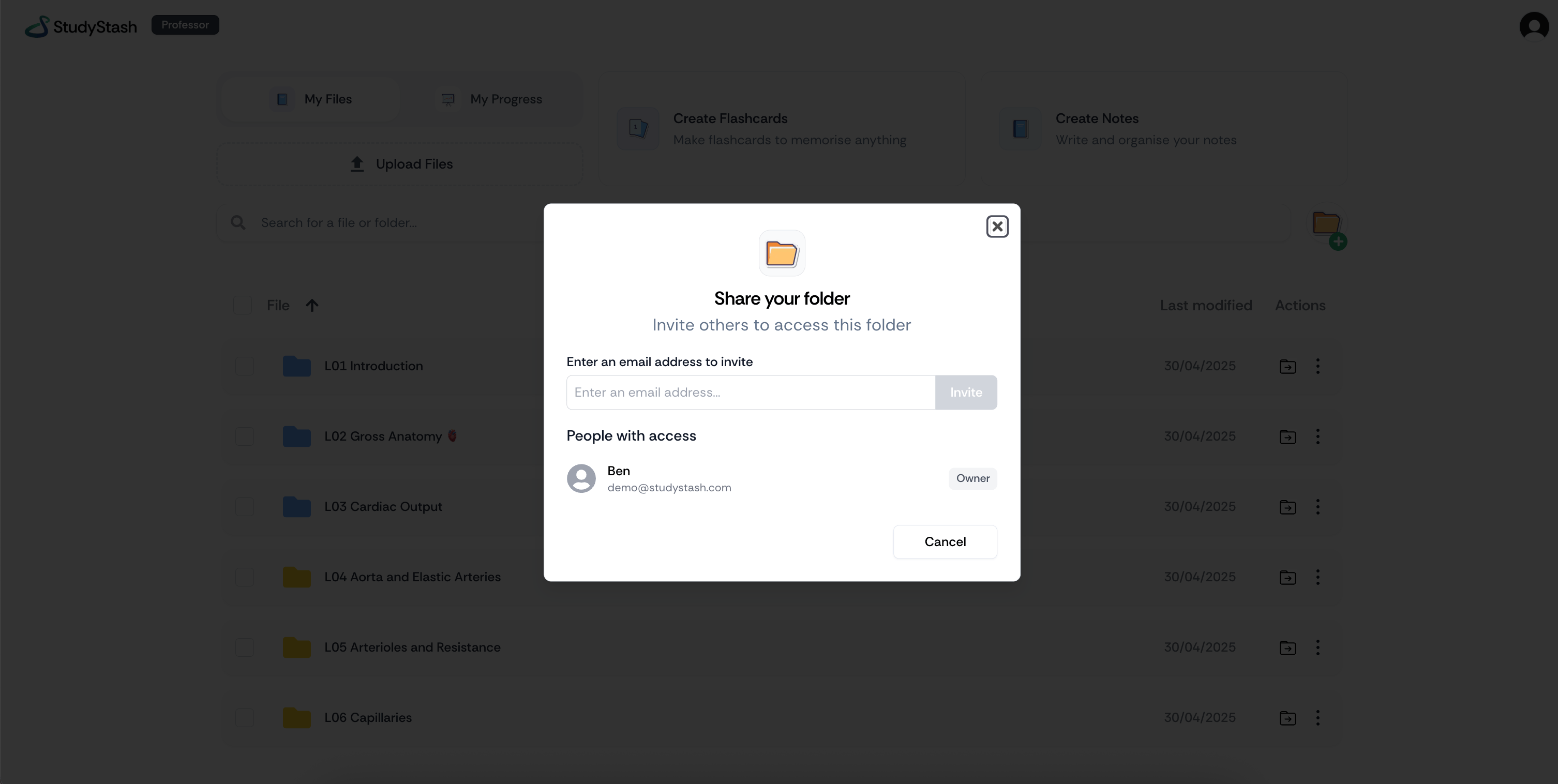 How do I share resources with my friends? — screenshot
