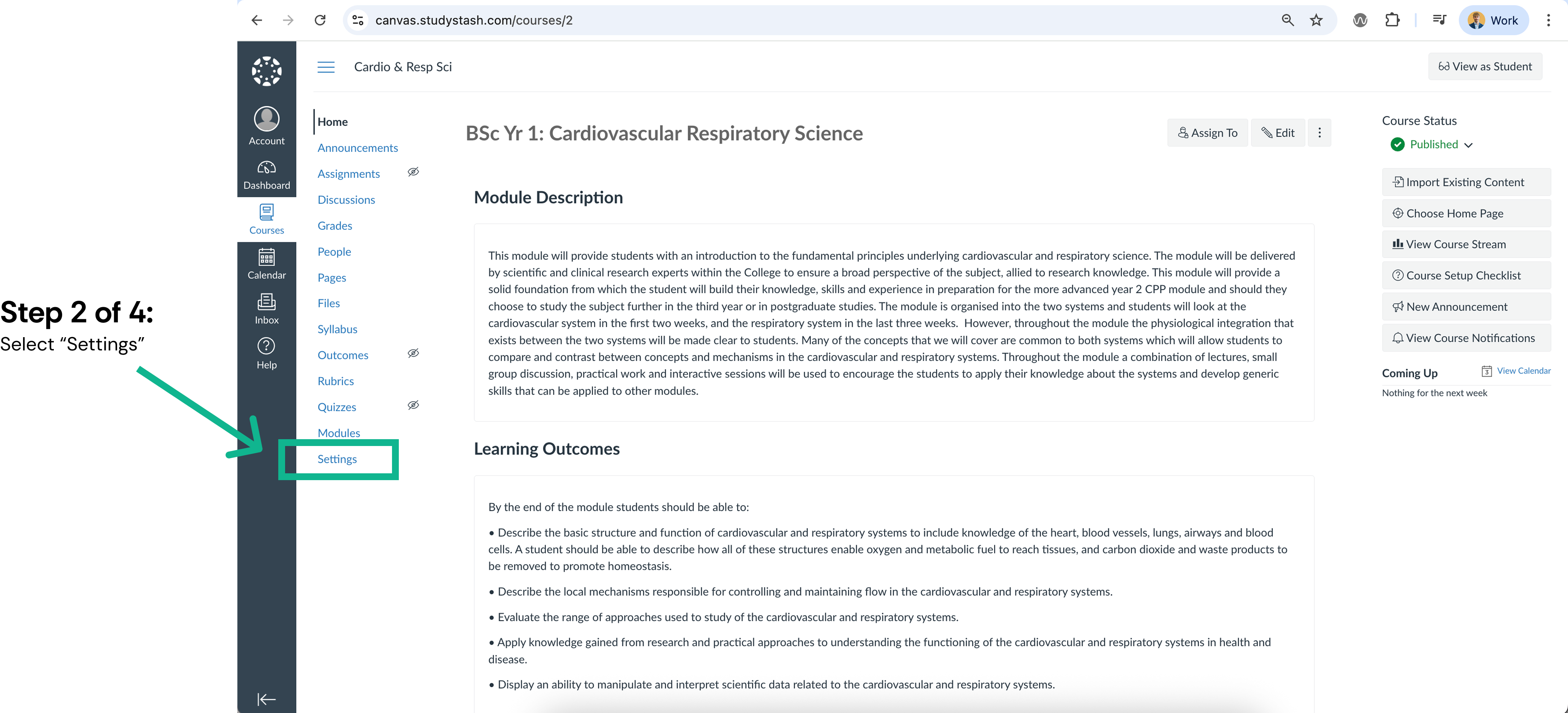 How do I enable StudyStash in my Canvas course? — screenshot 2