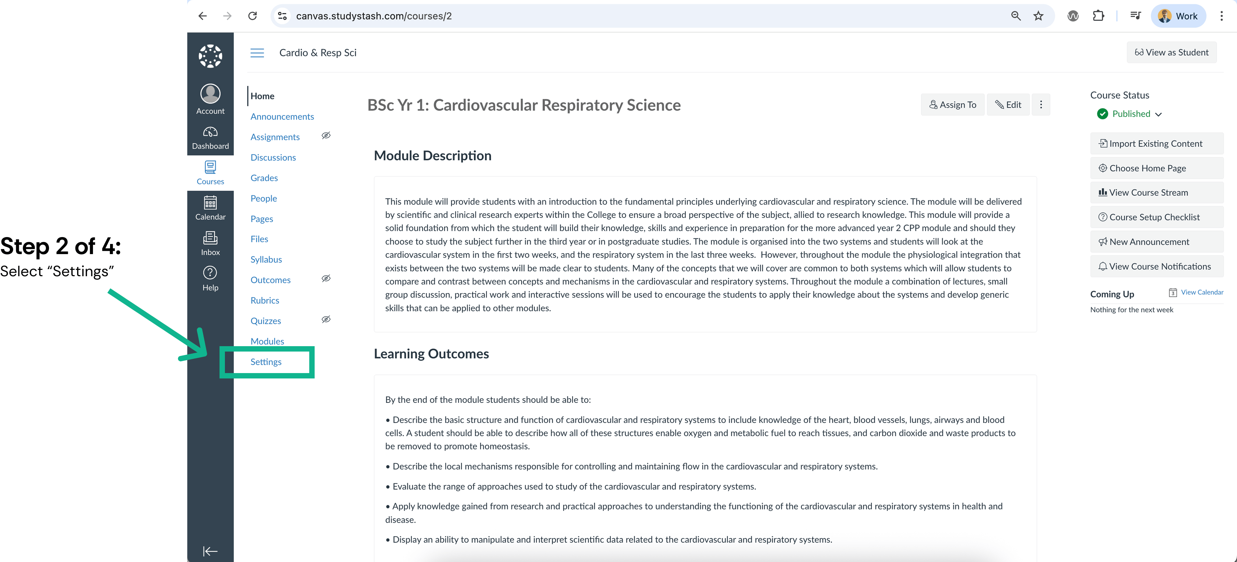 How do I enable StudyStash in my Canvas course? — screenshot 2