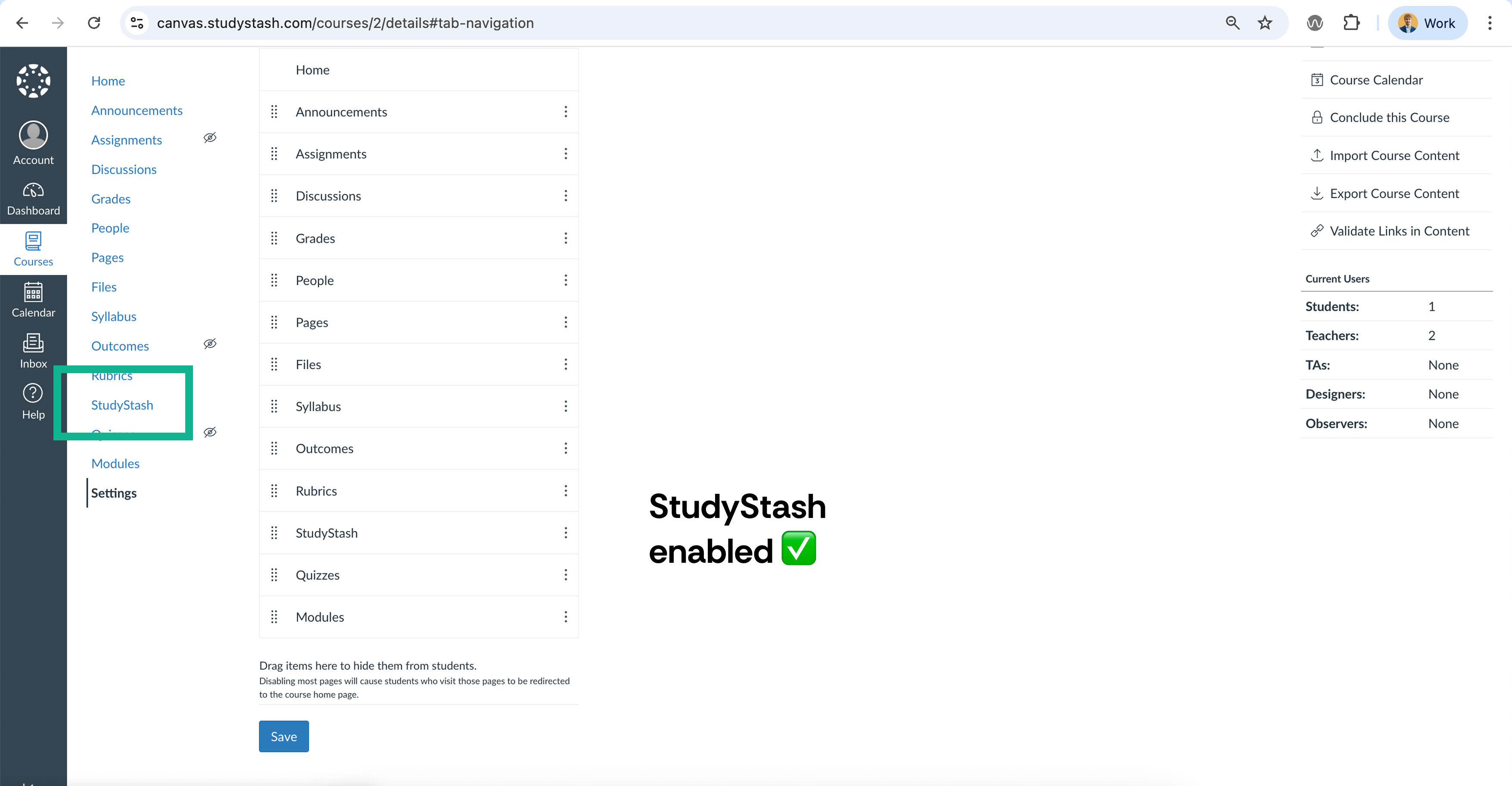 How do I enable StudyStash in my Canvas course? — screenshot 5