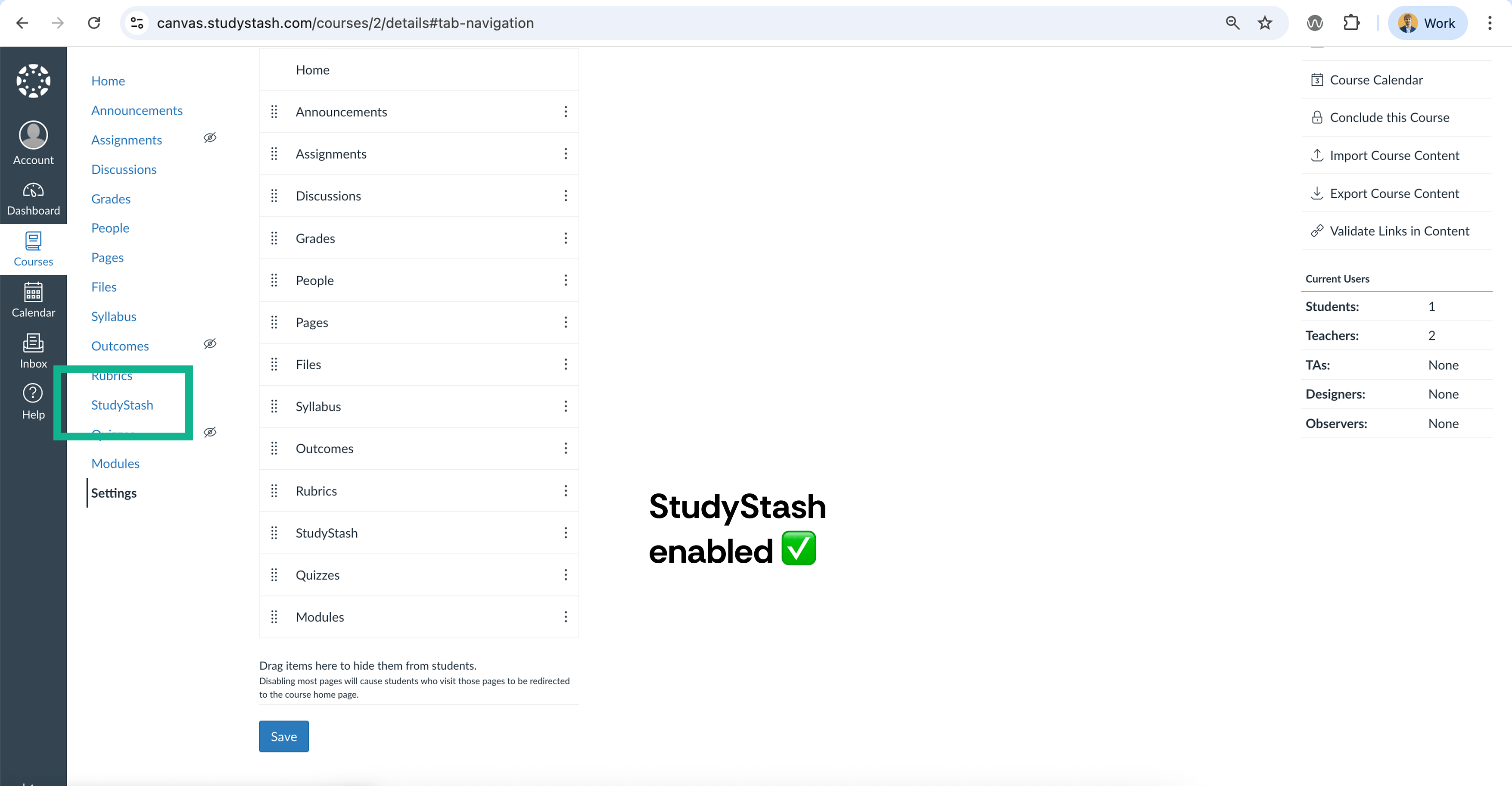 How do I enable StudyStash in my Canvas course? — screenshot 5