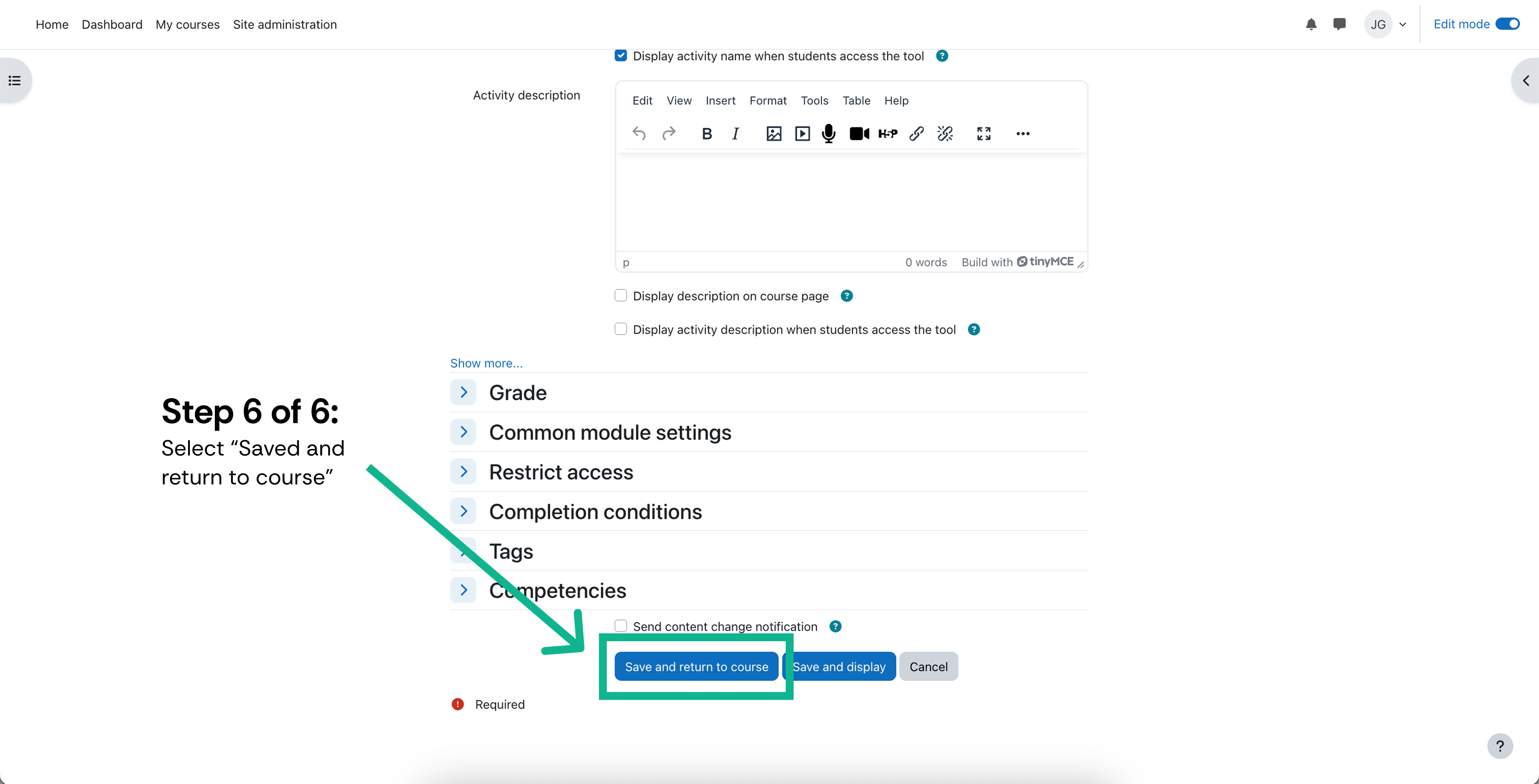 How do I enable StudyStash in my Moodle course? — screenshot 6
