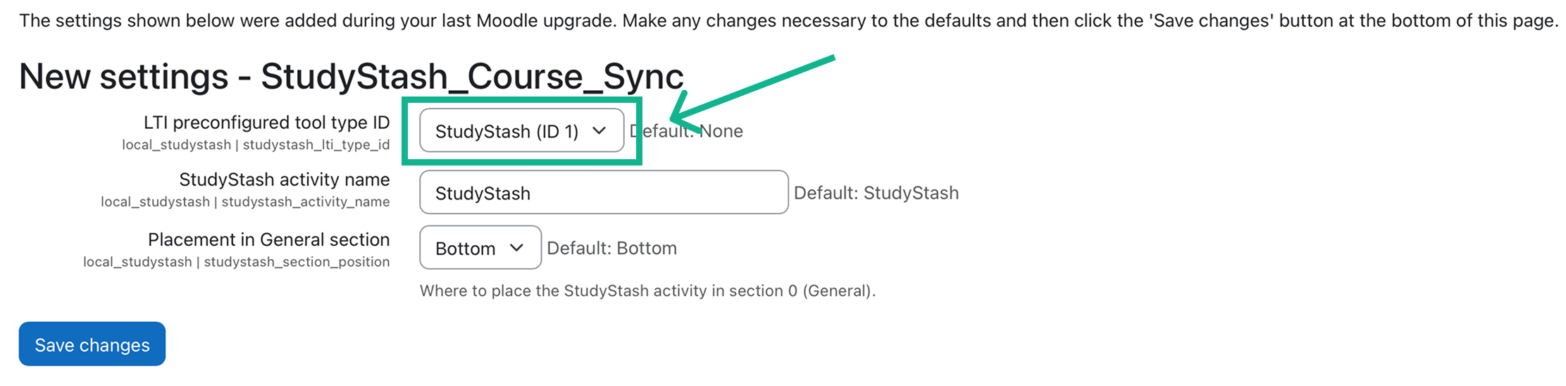 Moodle Plugin: Syncing StudyStash to Courses (Opt-In Mode) — screenshot 3