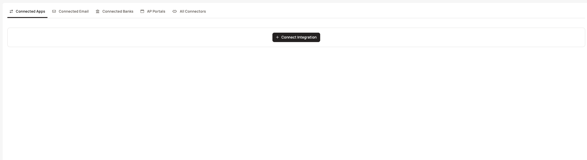 Stuut Connectors page with Connect Integration button