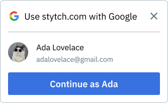 Google One Tap prompt