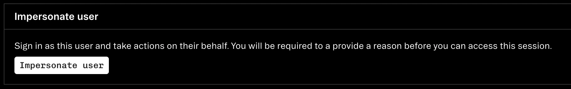 Impersonating a User