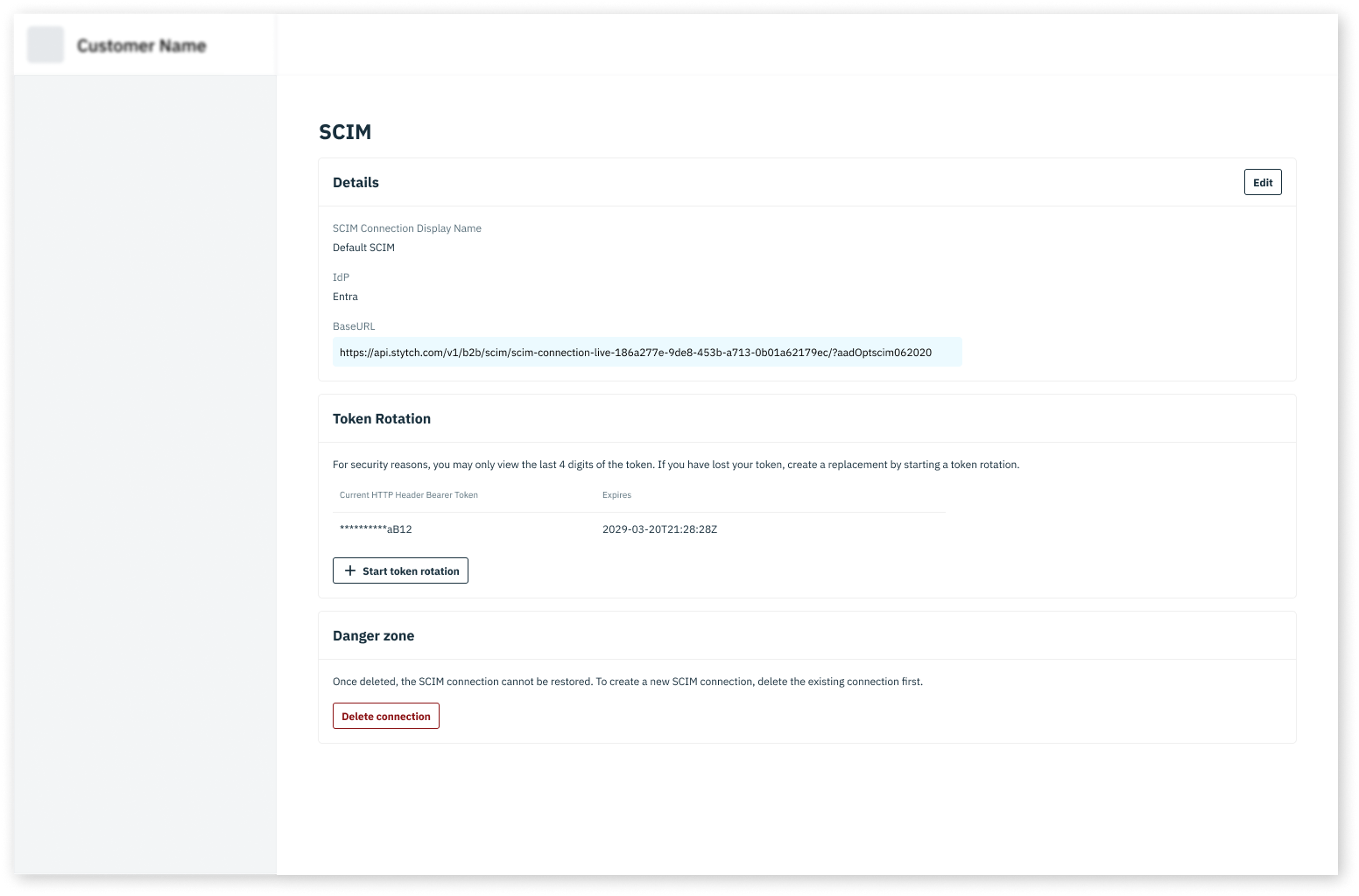 Admin Portal SCIM Management UI