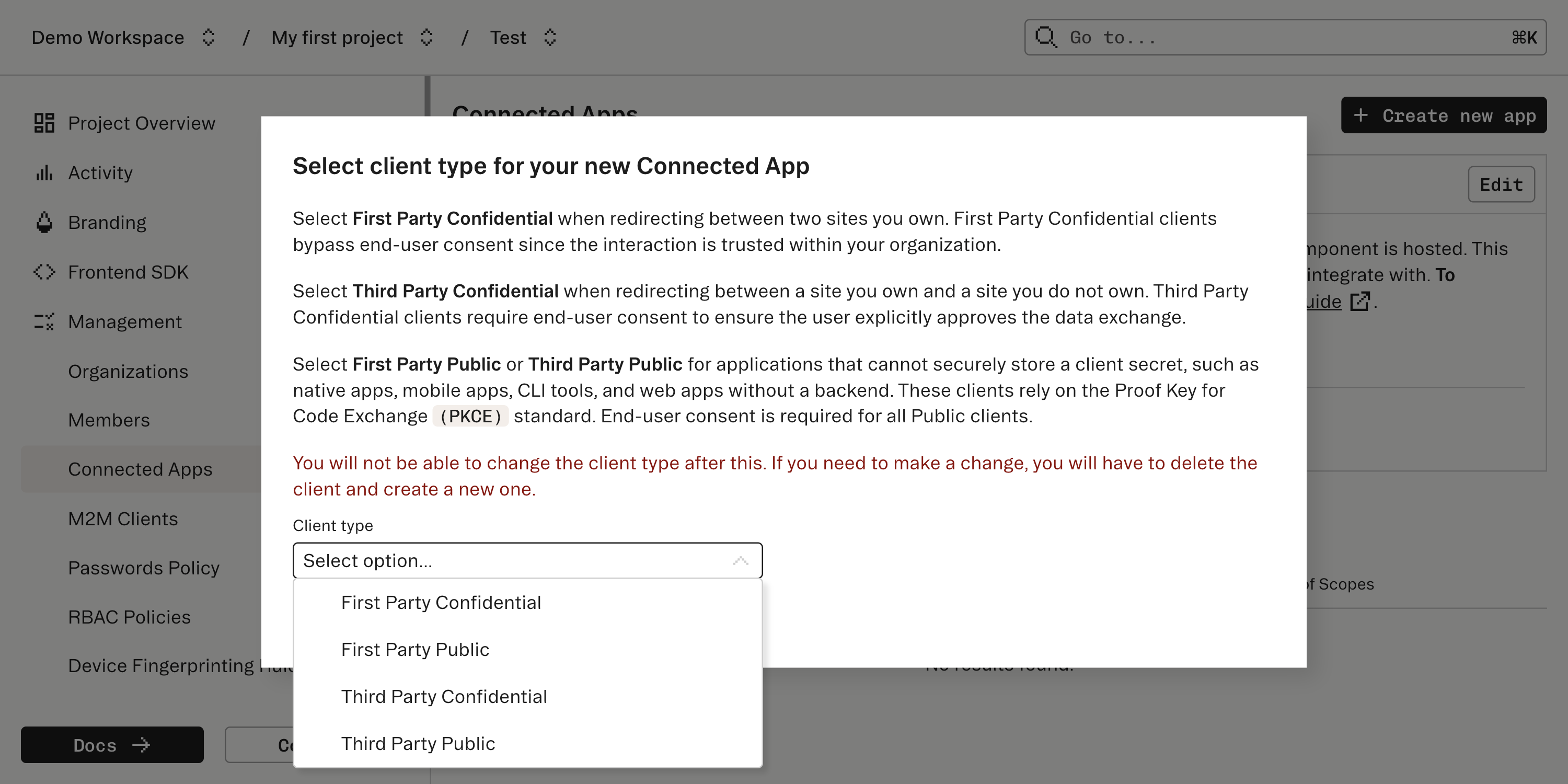 Select Client Type Pn