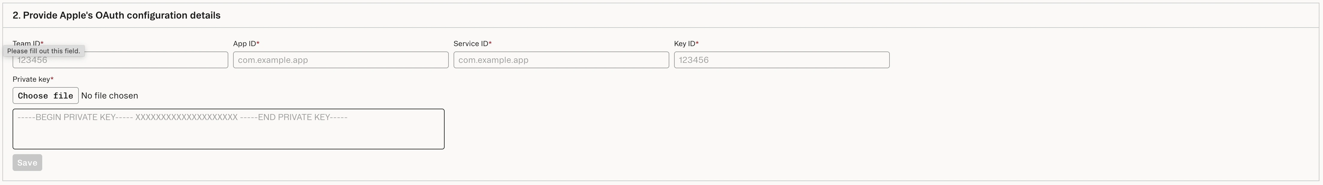 Configure Apple OAuth Stytch Dashboard