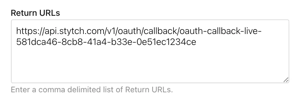 Apple Return URL