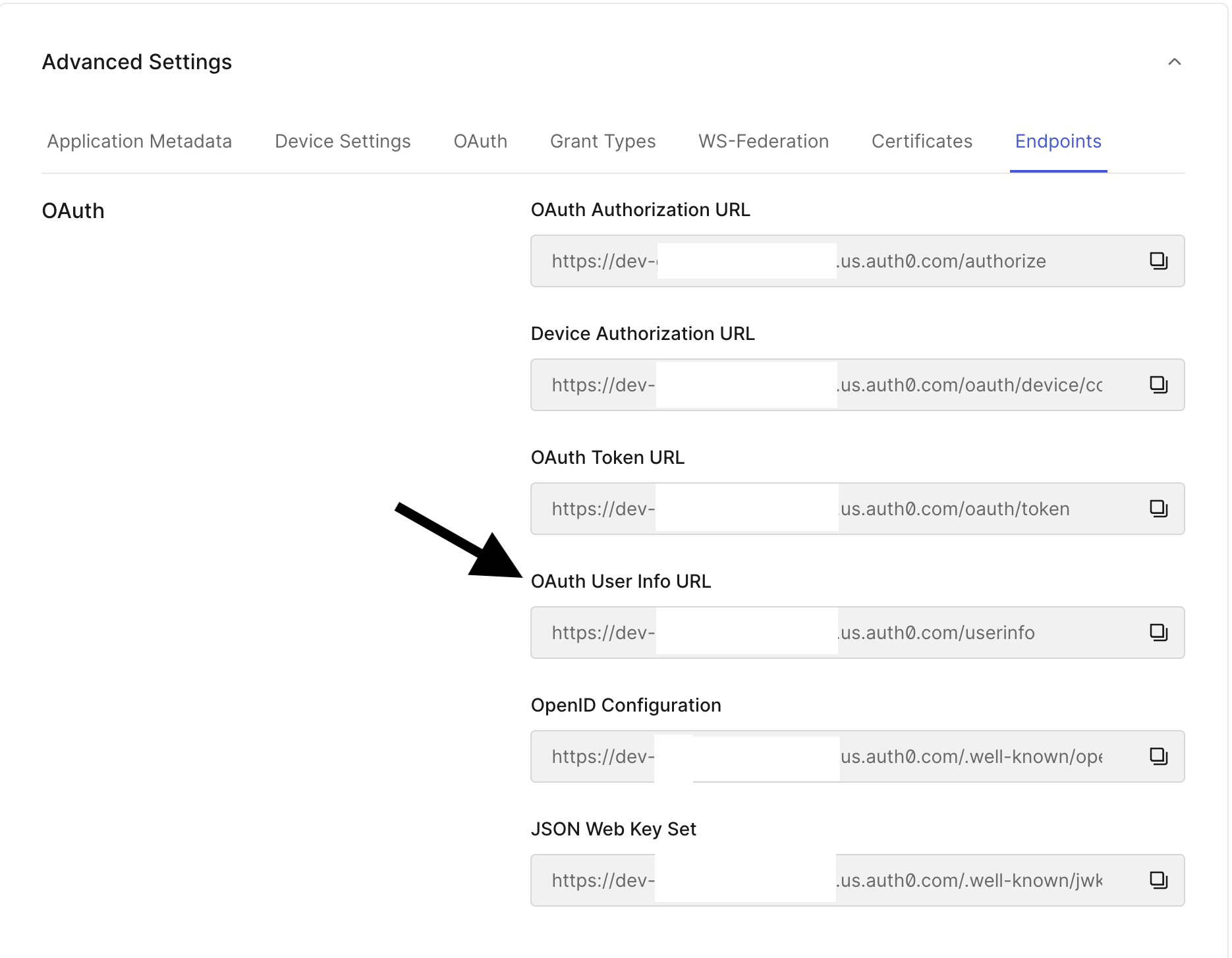 Auth0 Application Settings