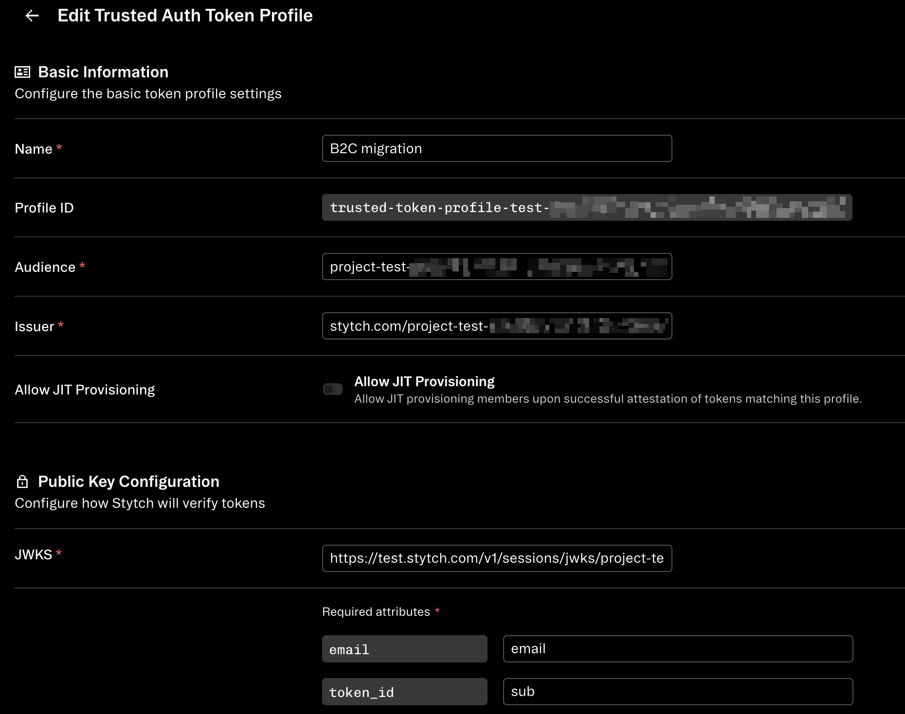 Trusted Auth Token Profile