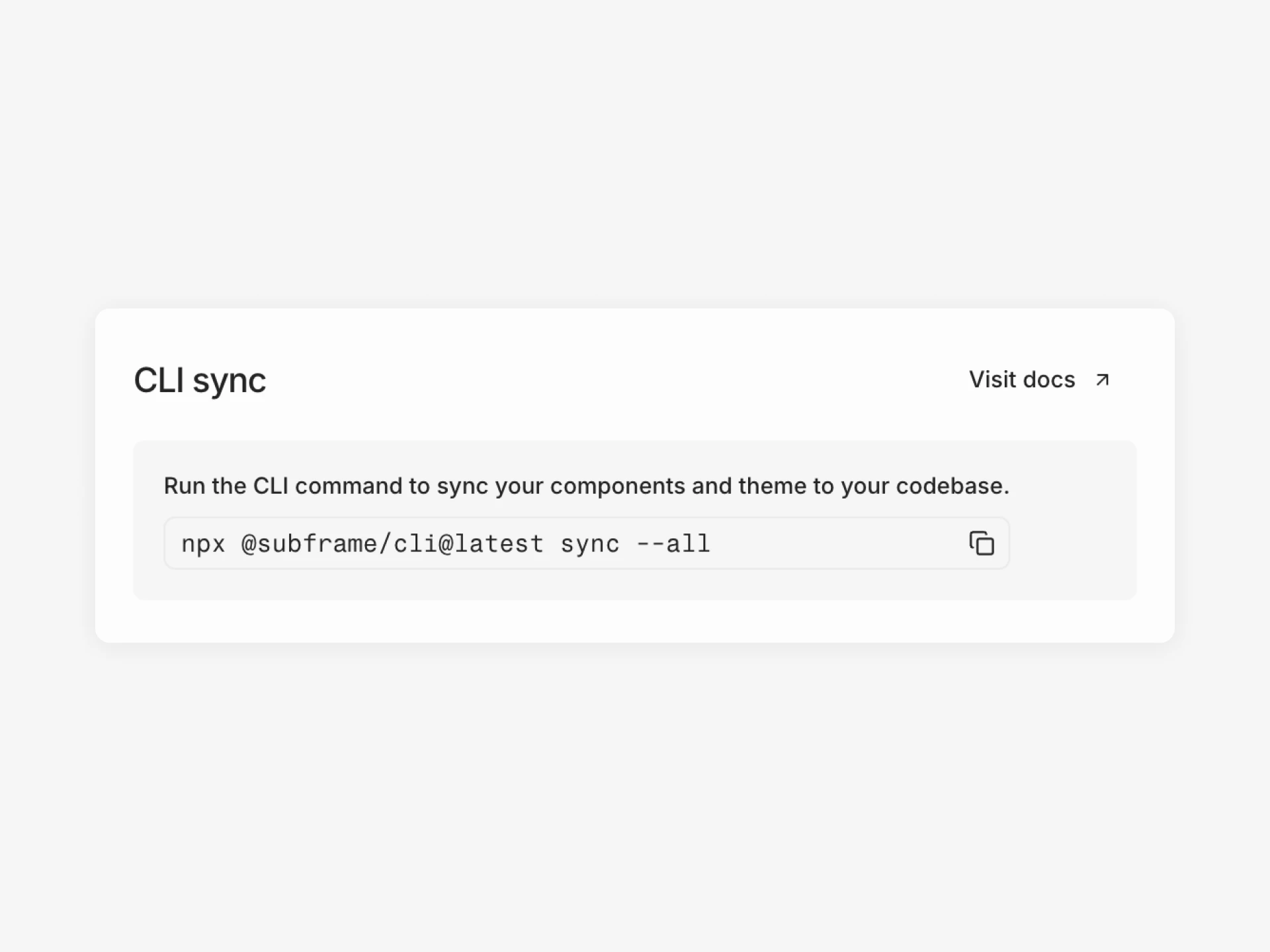 Terminal showing the sync command running and components being updated