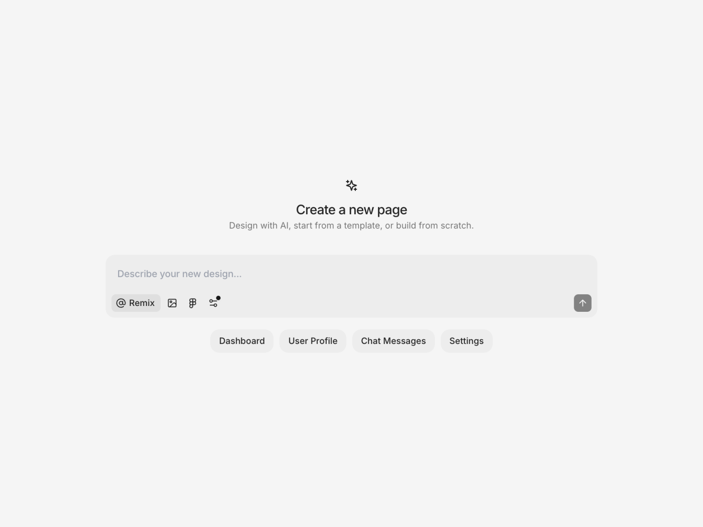 Design with AI prompt dialog