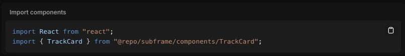 @repo/subframe import example