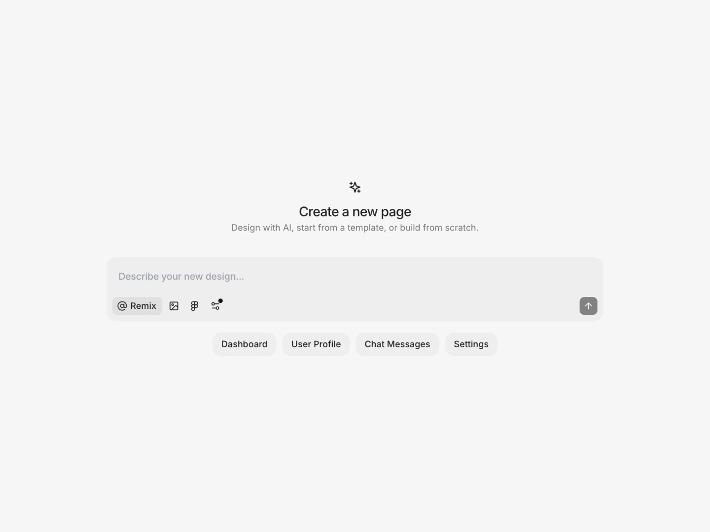 Design with AI prompt dialog