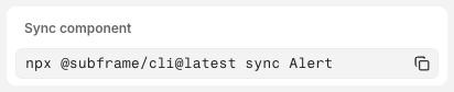 Sync component CLI command