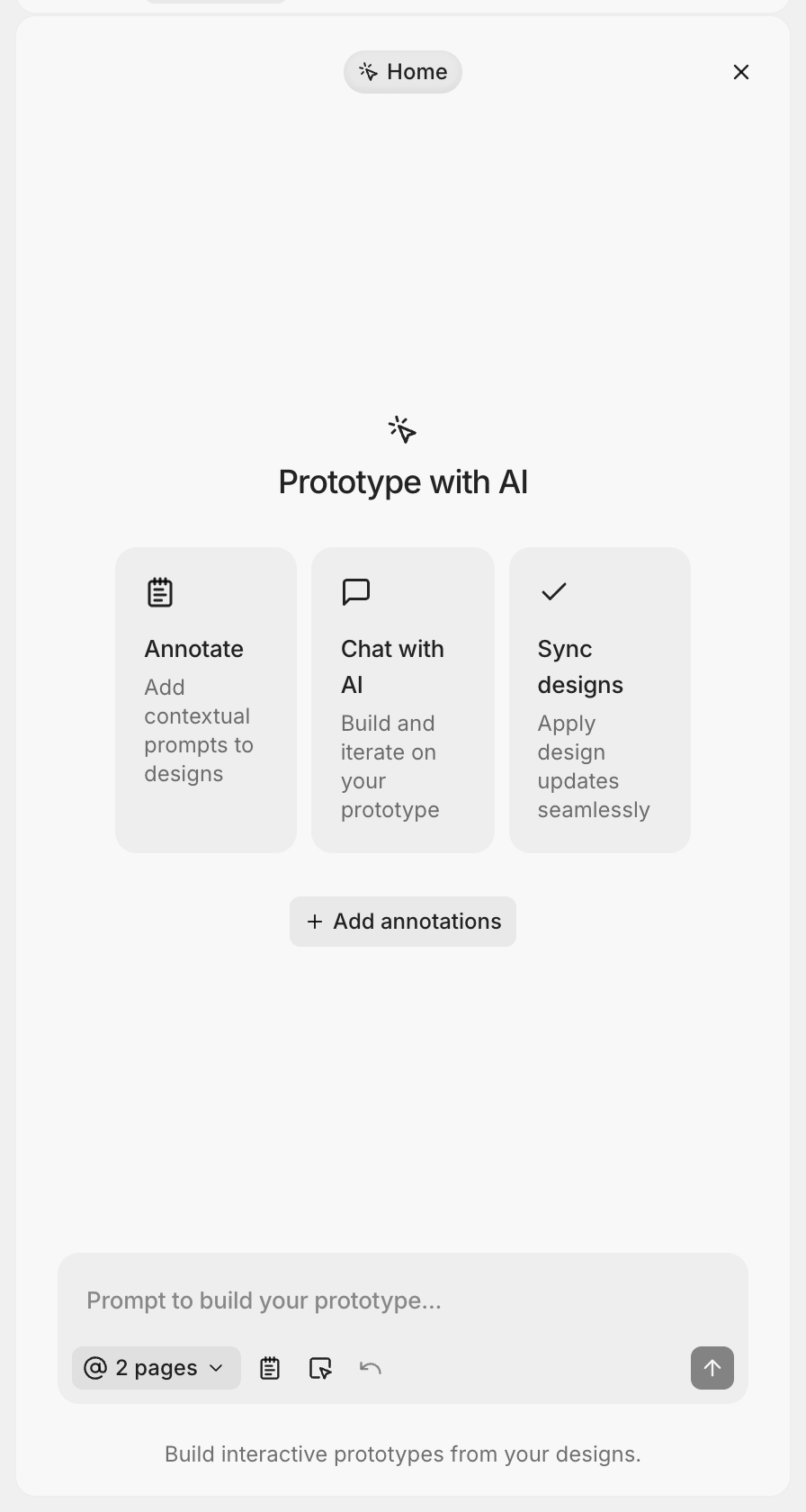 Prototype with AI - Subframe Docs