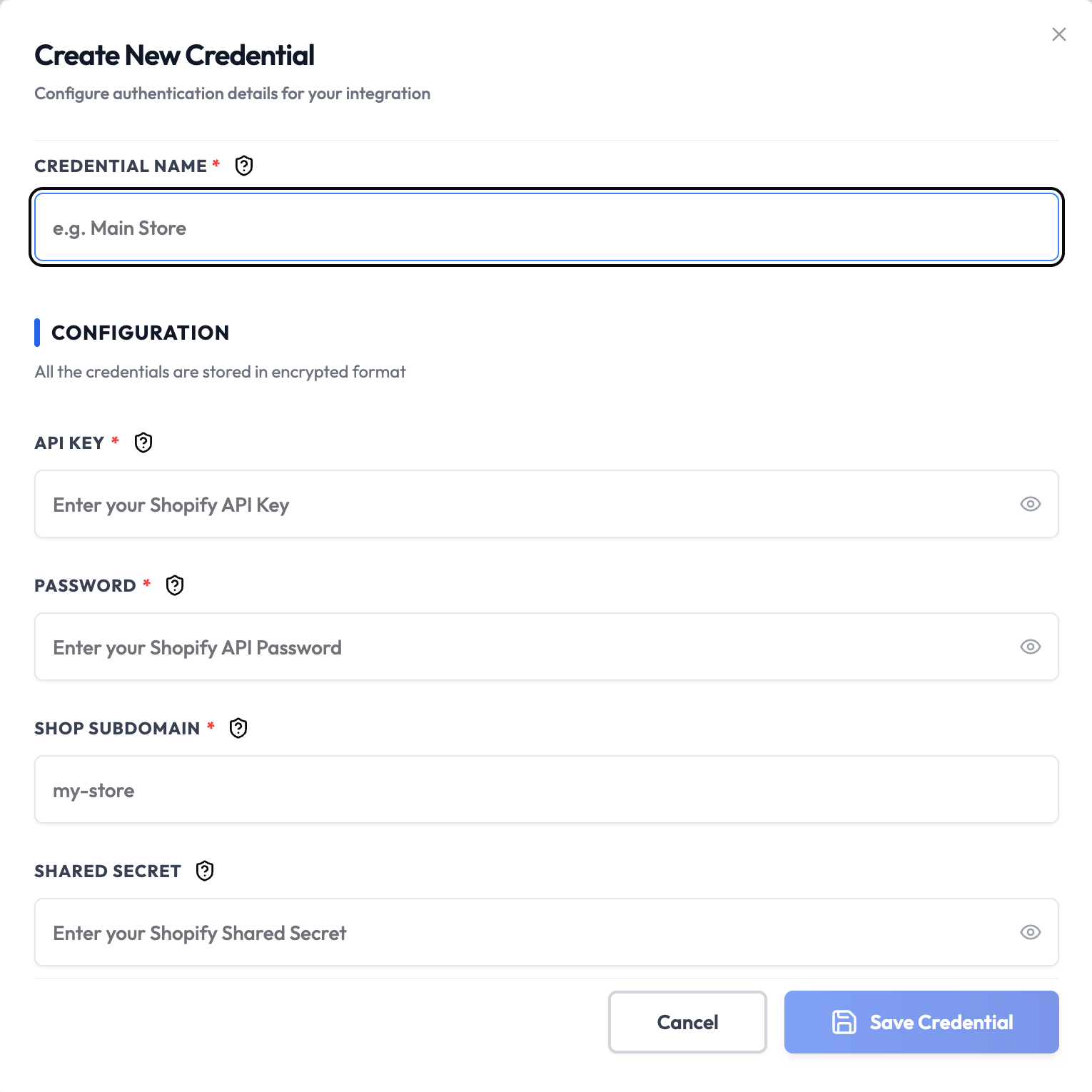 Shopify Dashboard