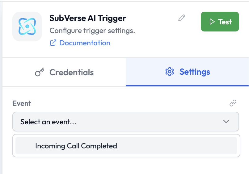 SubVerse AI Trigger Node