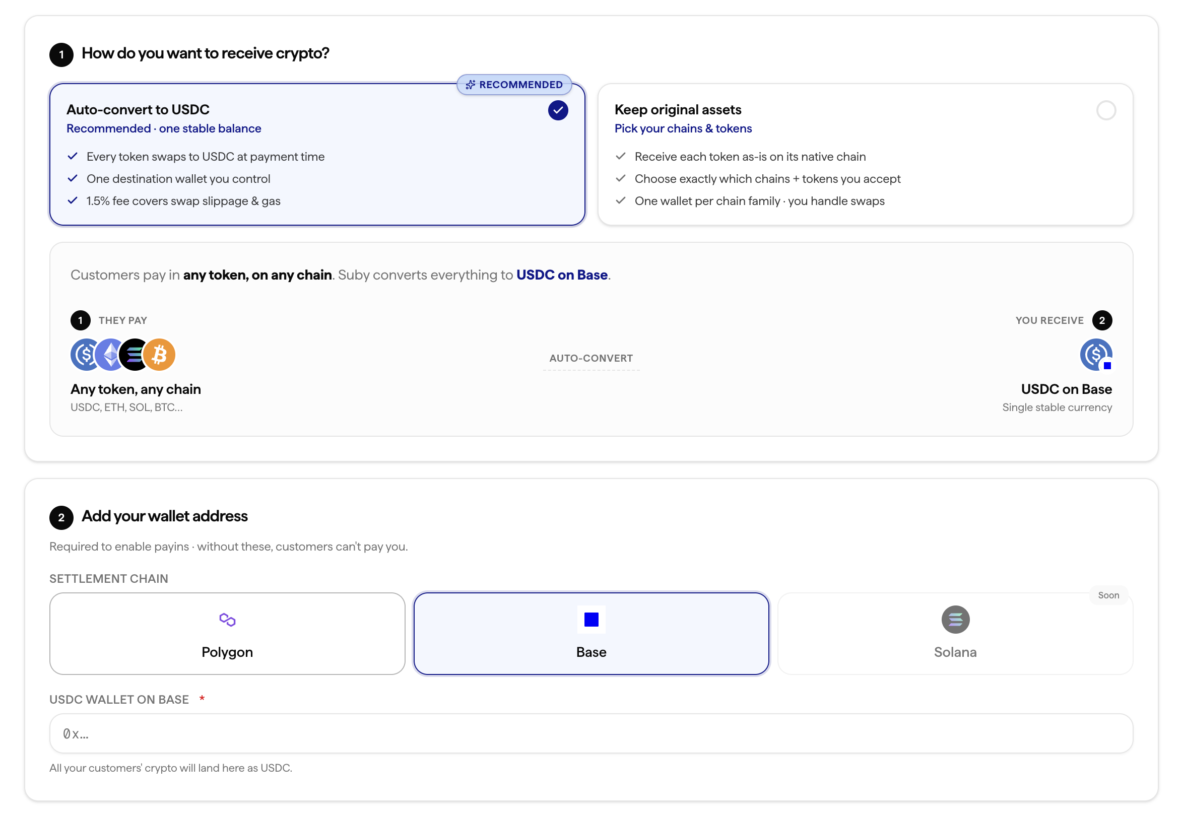 Auto Convert Vs Keep Asset