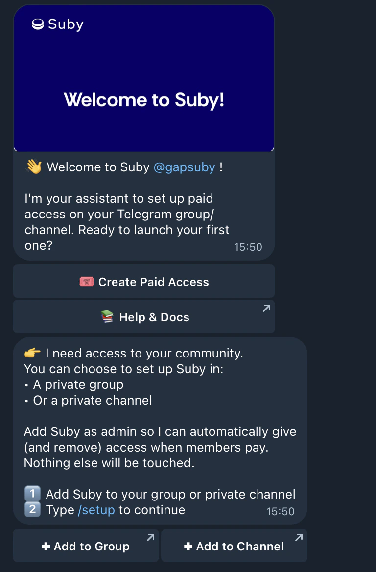 Telegram Integration6