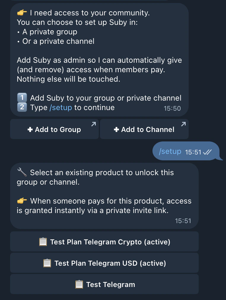 Telegram Integration8