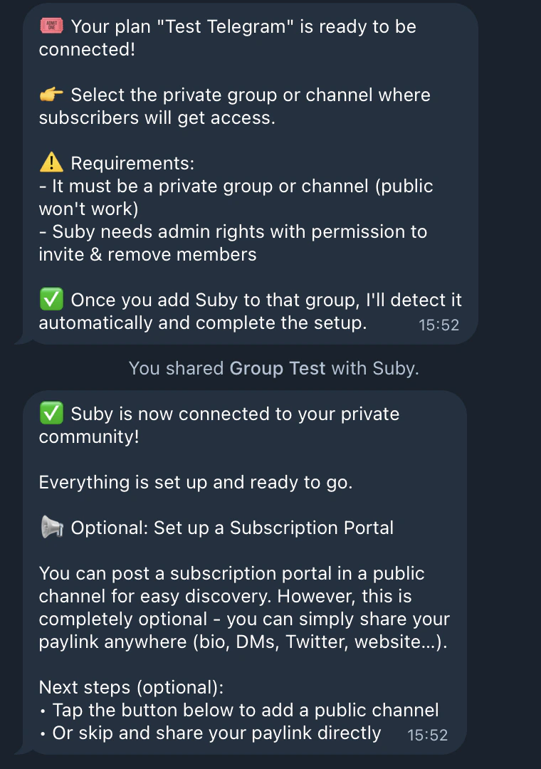 Telegram Integration9