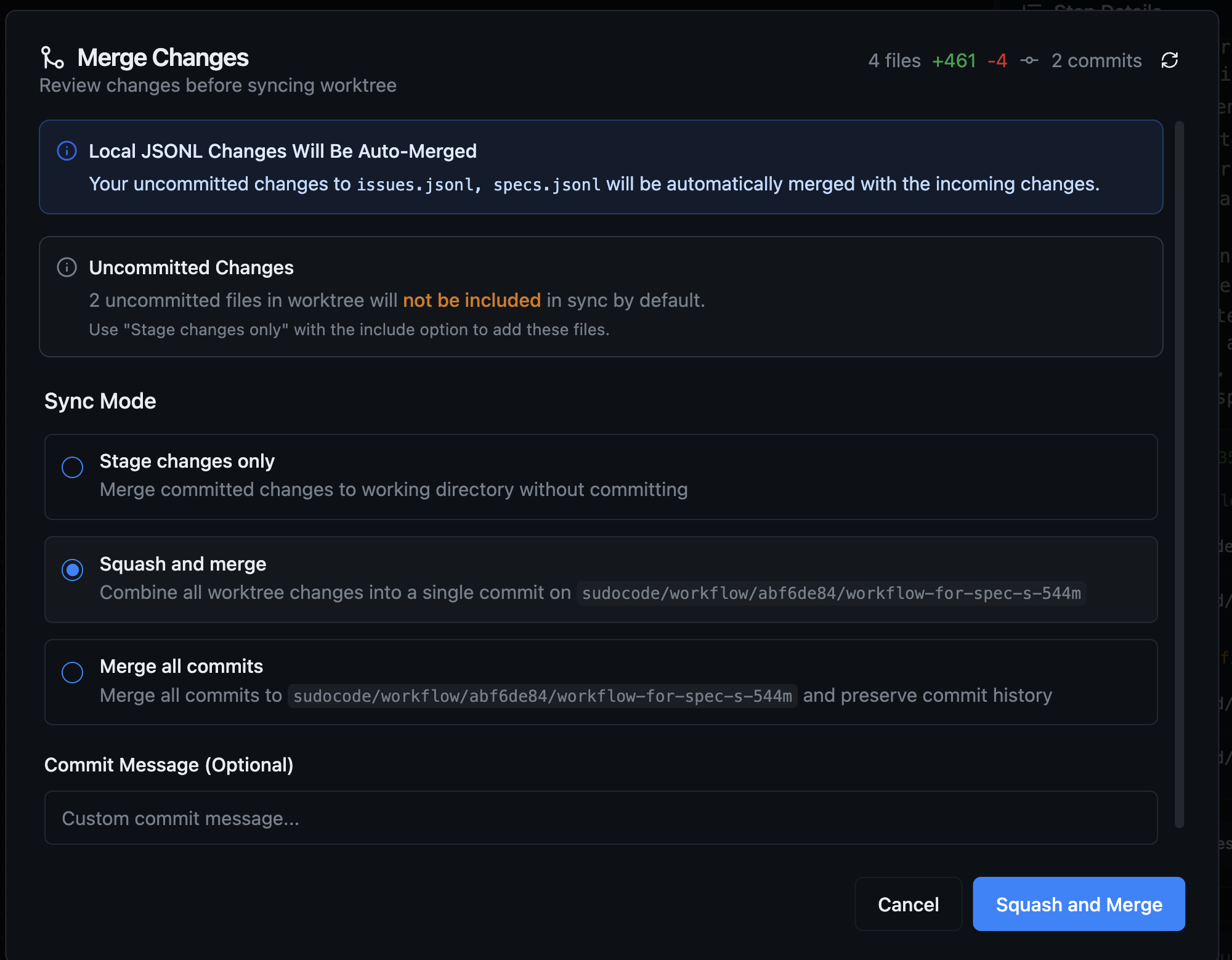 Merging worktree changes to main branch