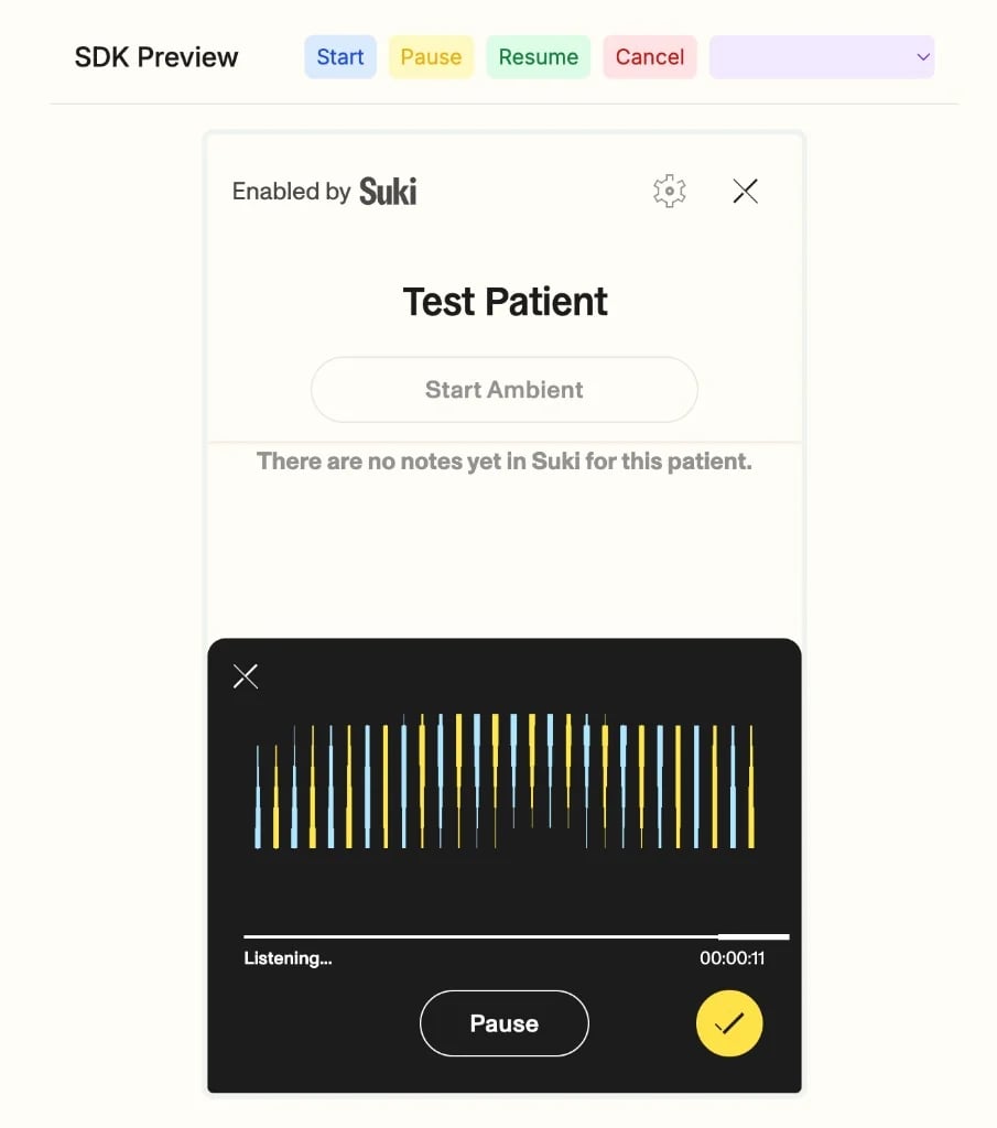 SDK Preview ambient listening state