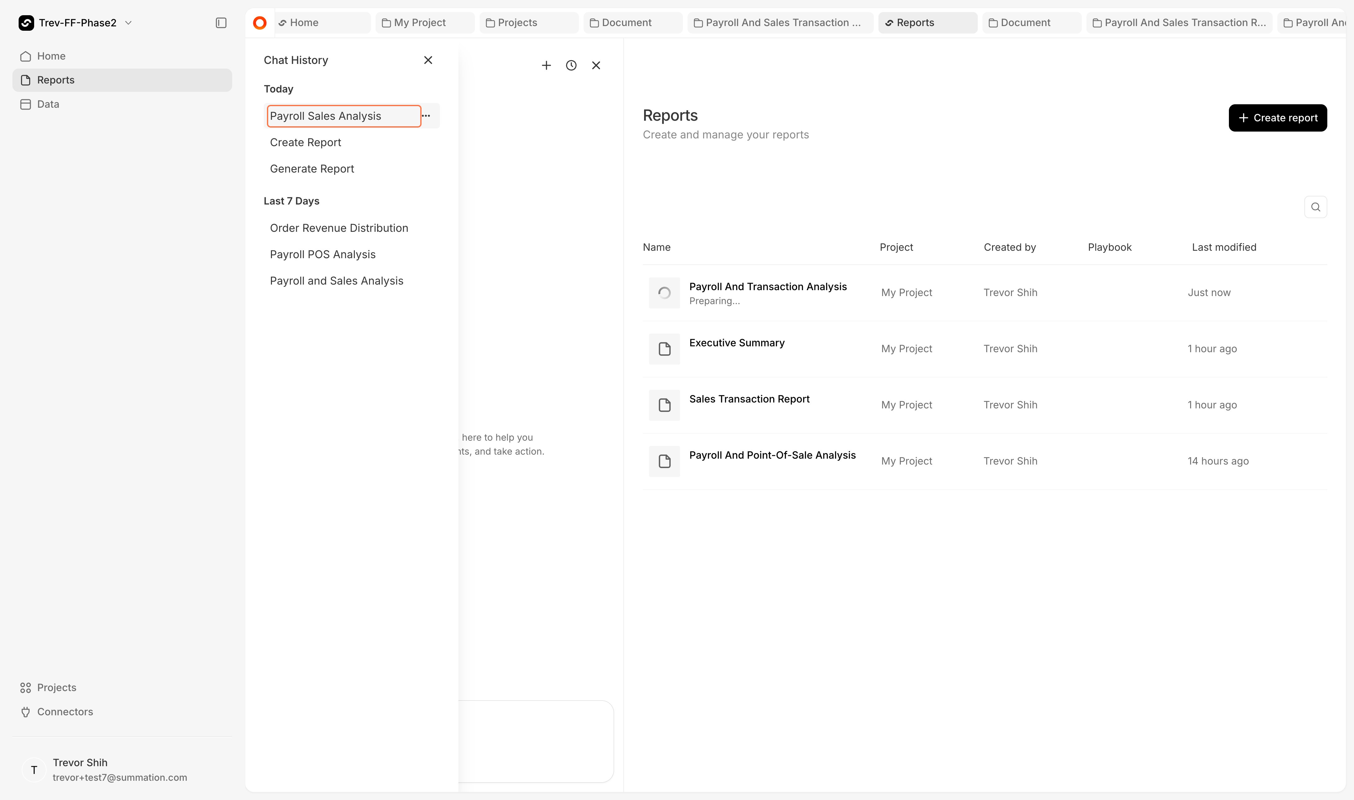 Report appears as the most recent thread