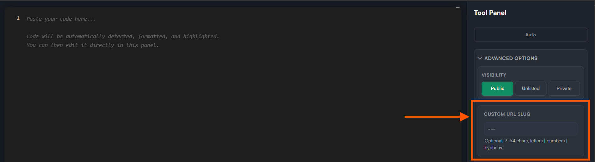 Custom URL slug
