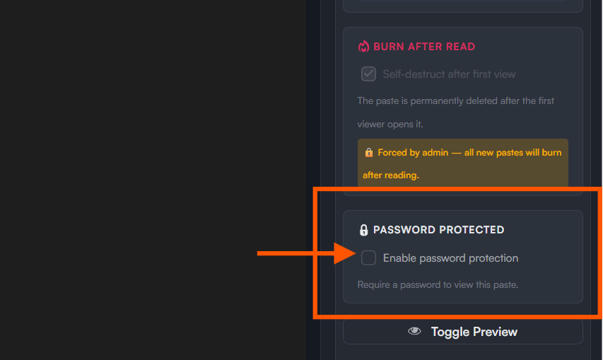 Password dialog