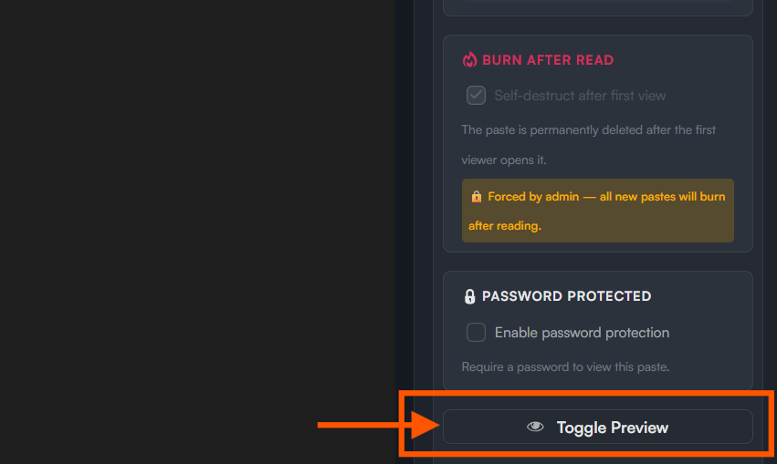Preview mode