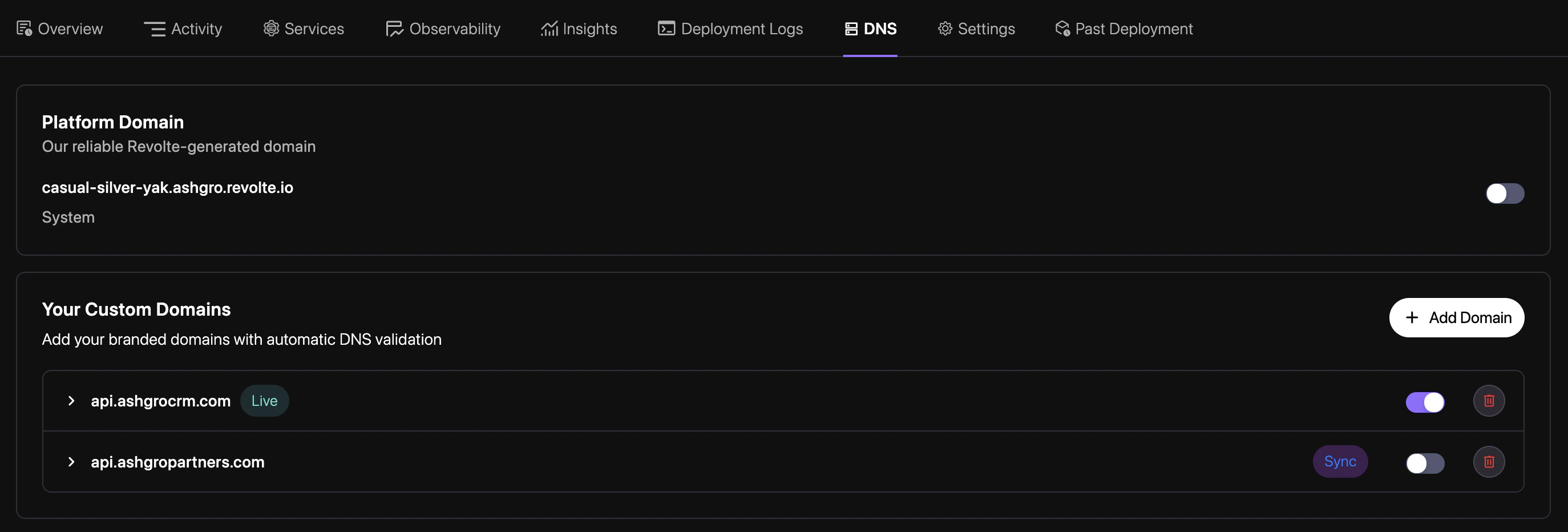 Managed Domains