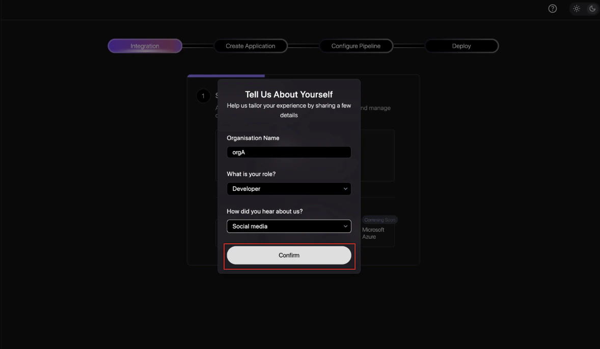 Workspace details modal