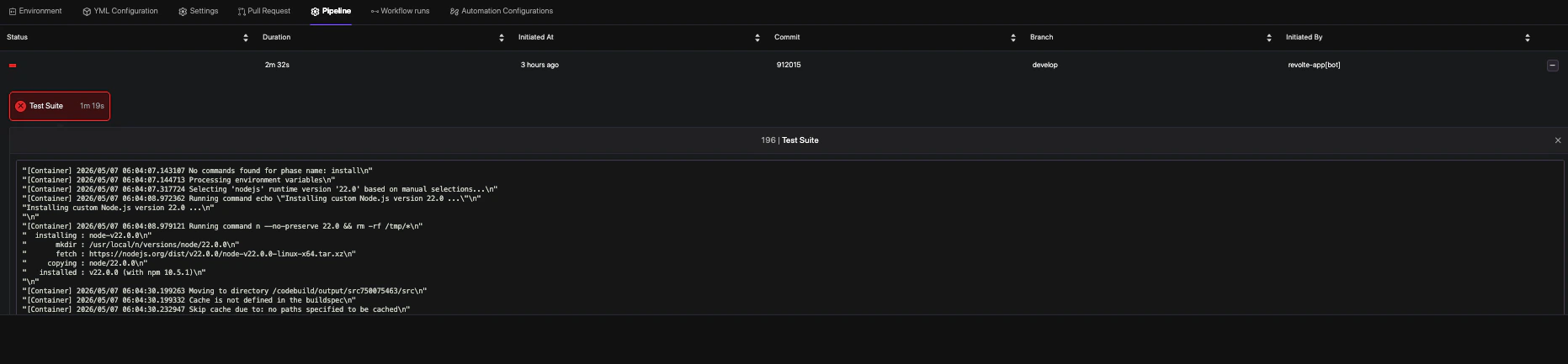 Test Suite Dashboard