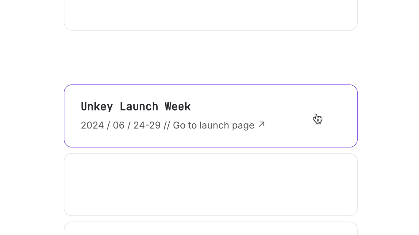 Unkey's Launch Week happened on June 24-29, 2024
