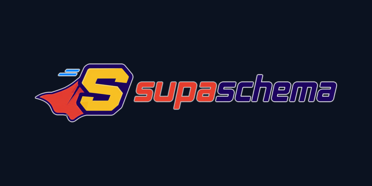 supaschema logo centered on a dark social preview background
