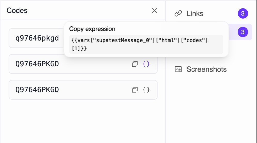 Copy expression from Inbox