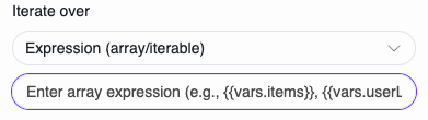 Expression loop with preview of users array