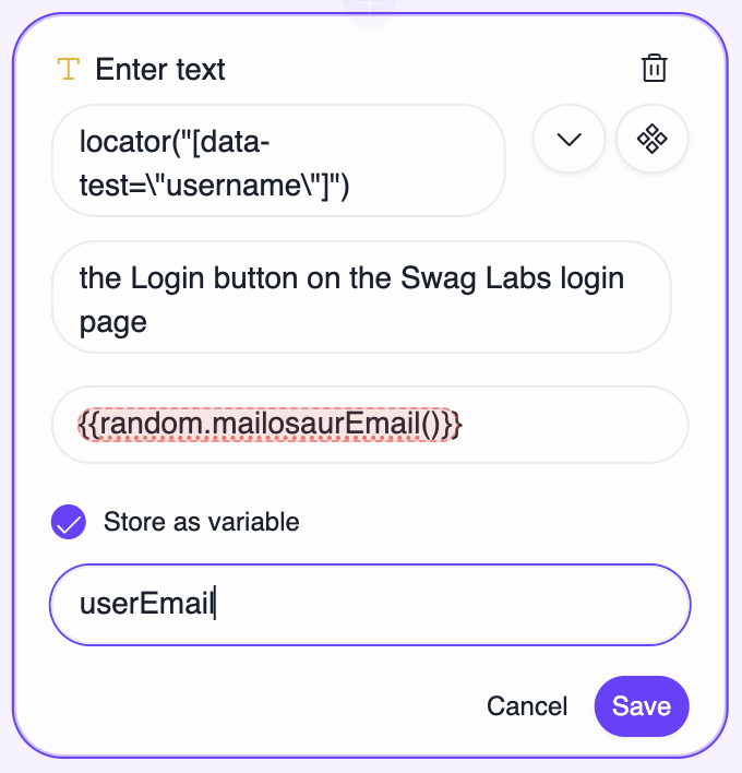 Select Supatest Email (for OTP flow) option