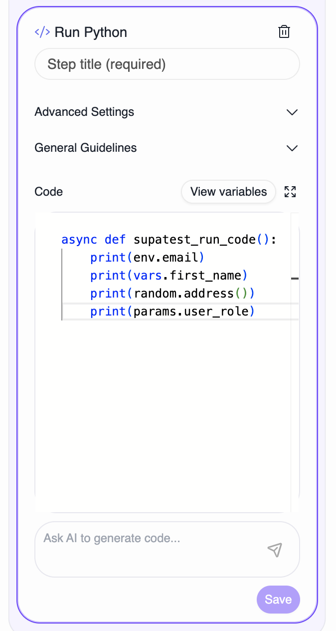 Run JavaScript globals