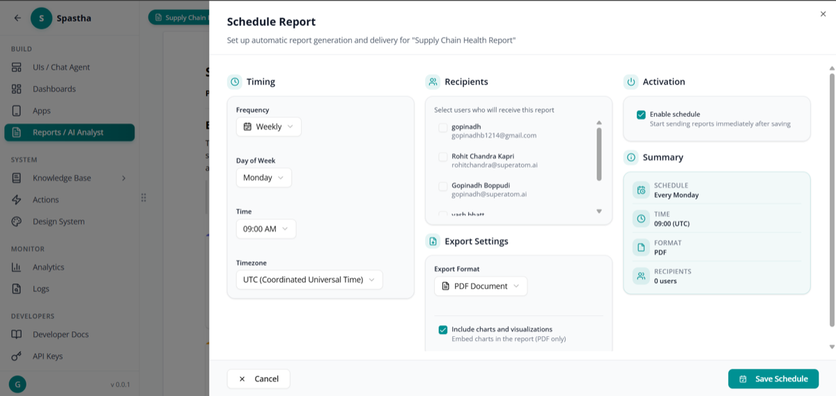 Report Scheduler