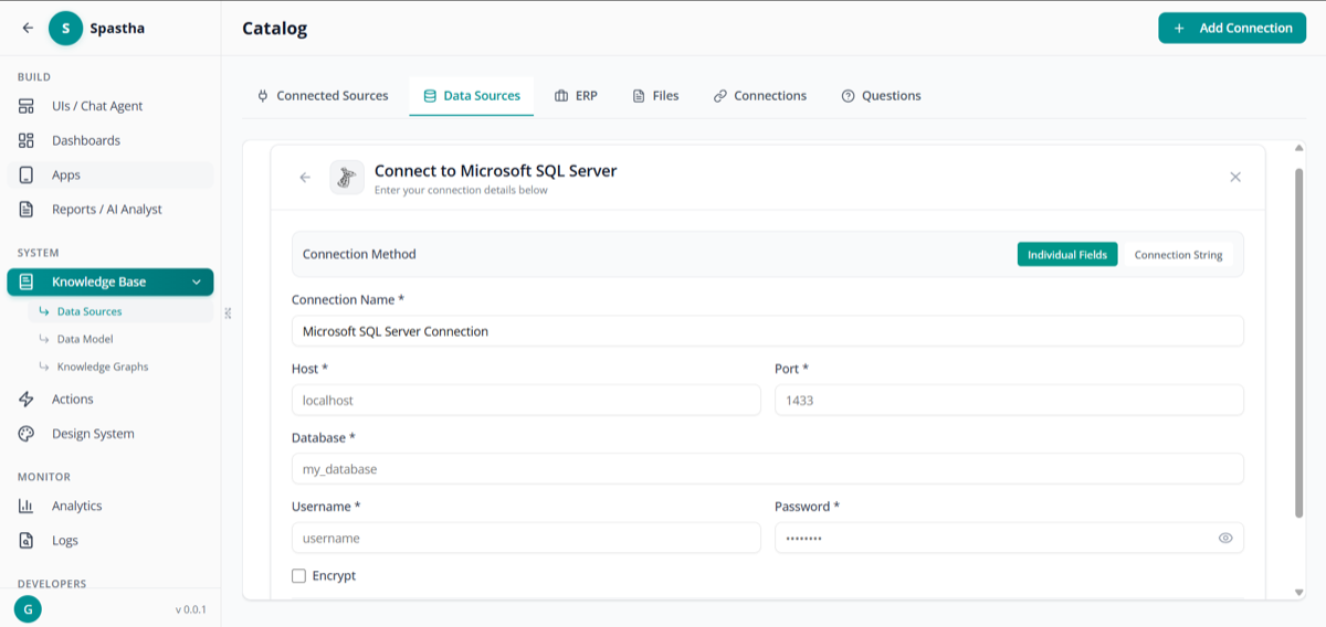 Add Data Source Form