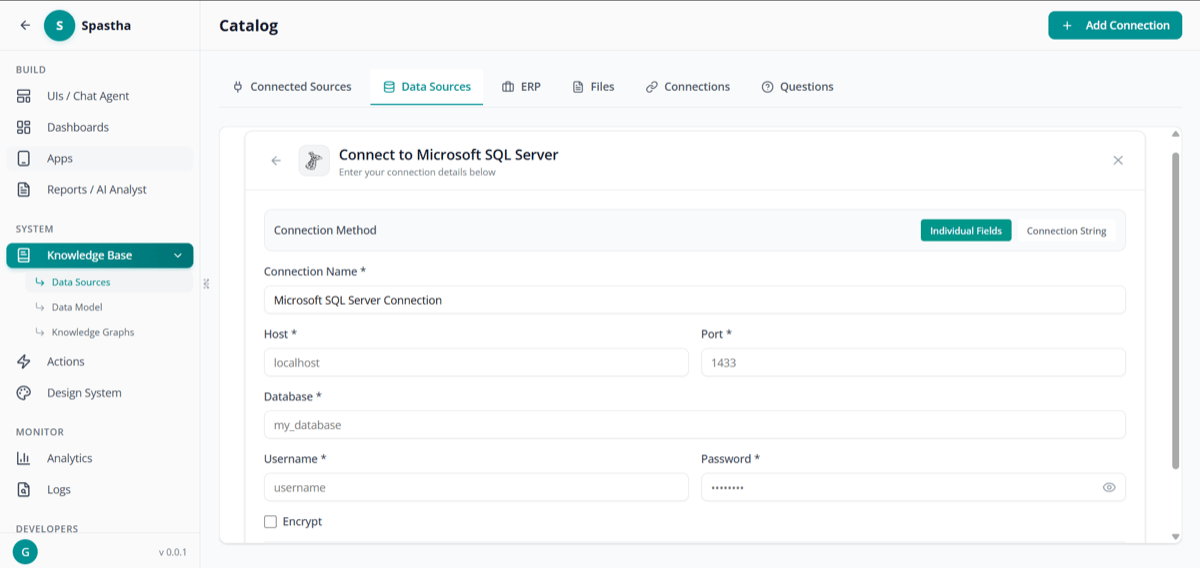Add Data Source Form