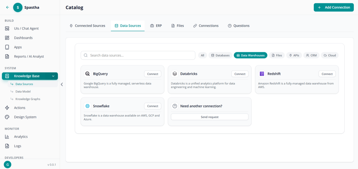 Connect Data Warehouses