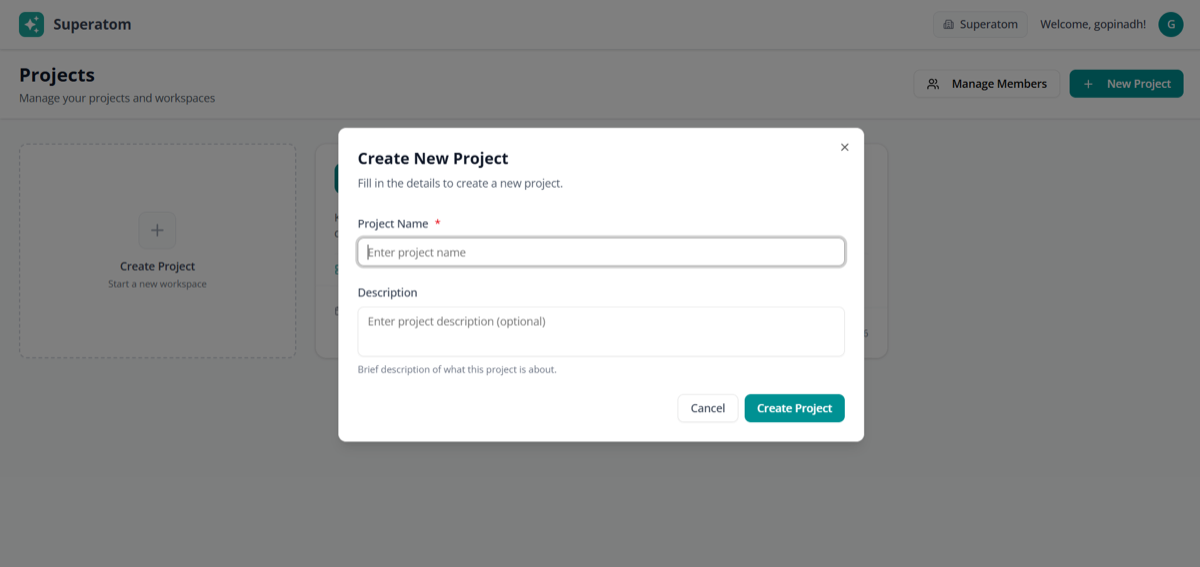Create New Project