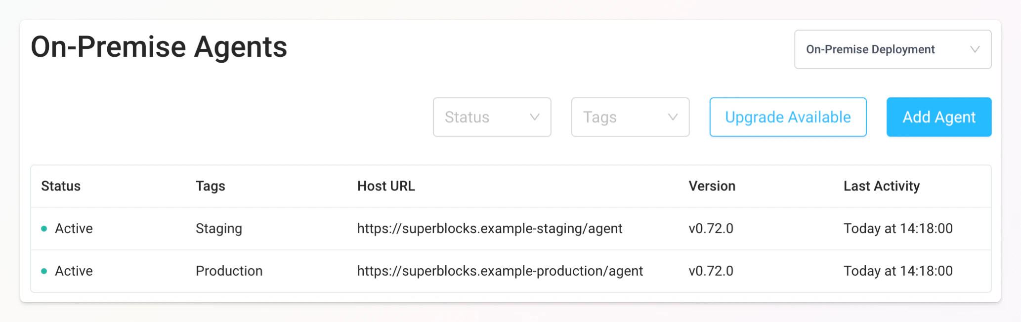 two active instances reporting in Superblocks
