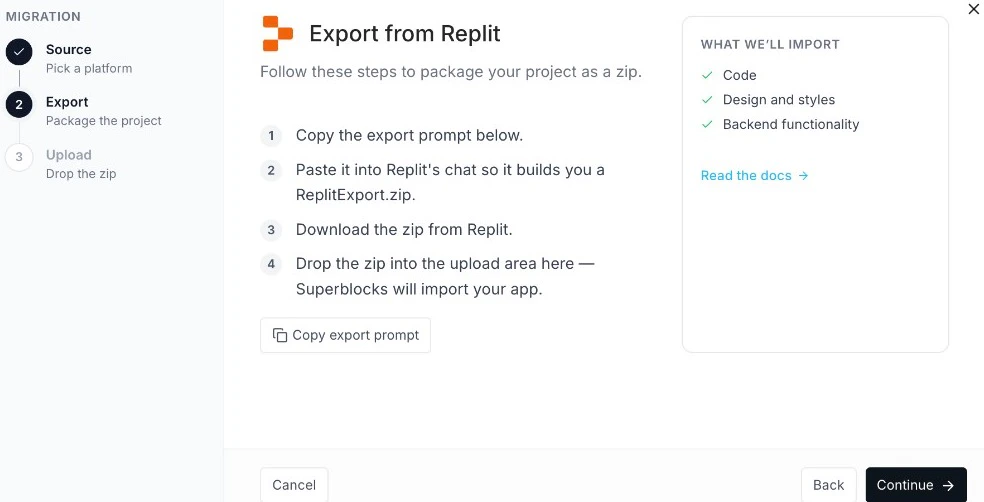 Export from Replit
